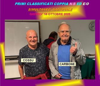 Vincitori del torneo del 16 ottobre 2025